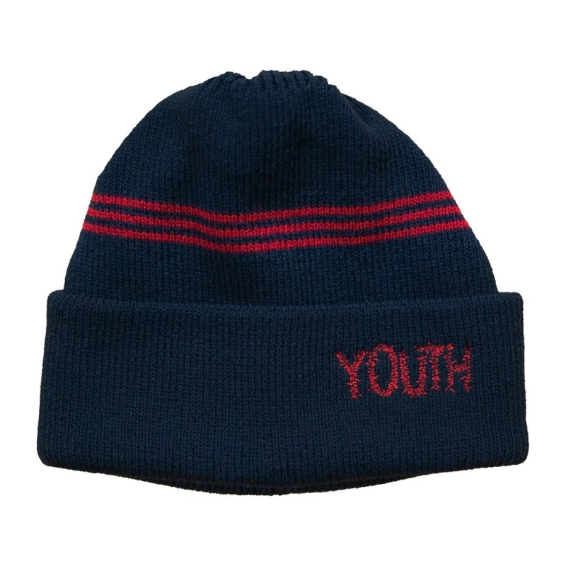 Youth Andrew Logo Beanie Navy